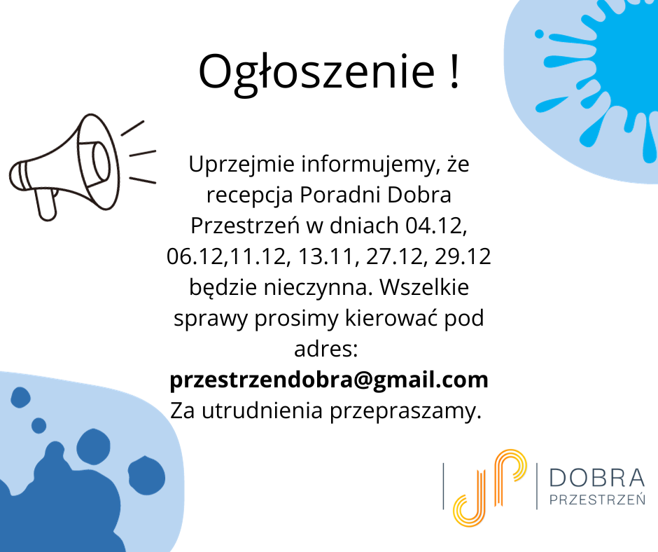Uwaga! Nowe godziny działania Poradni!